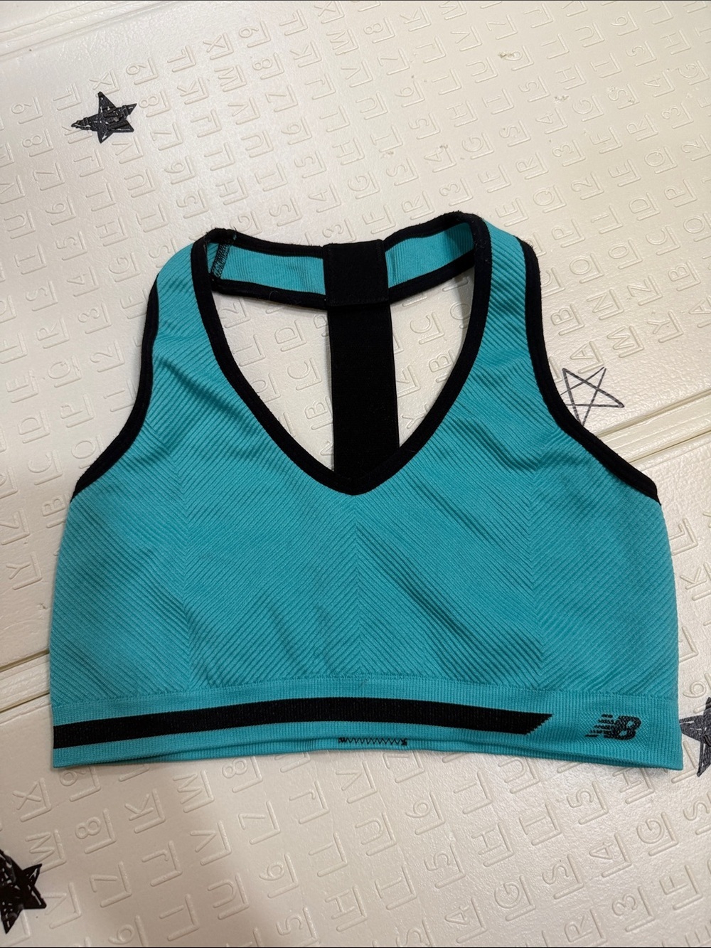 New Balance Teal and Black Racerback Sports Bra